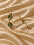 Brickstitch bracelet Jade Diamonds