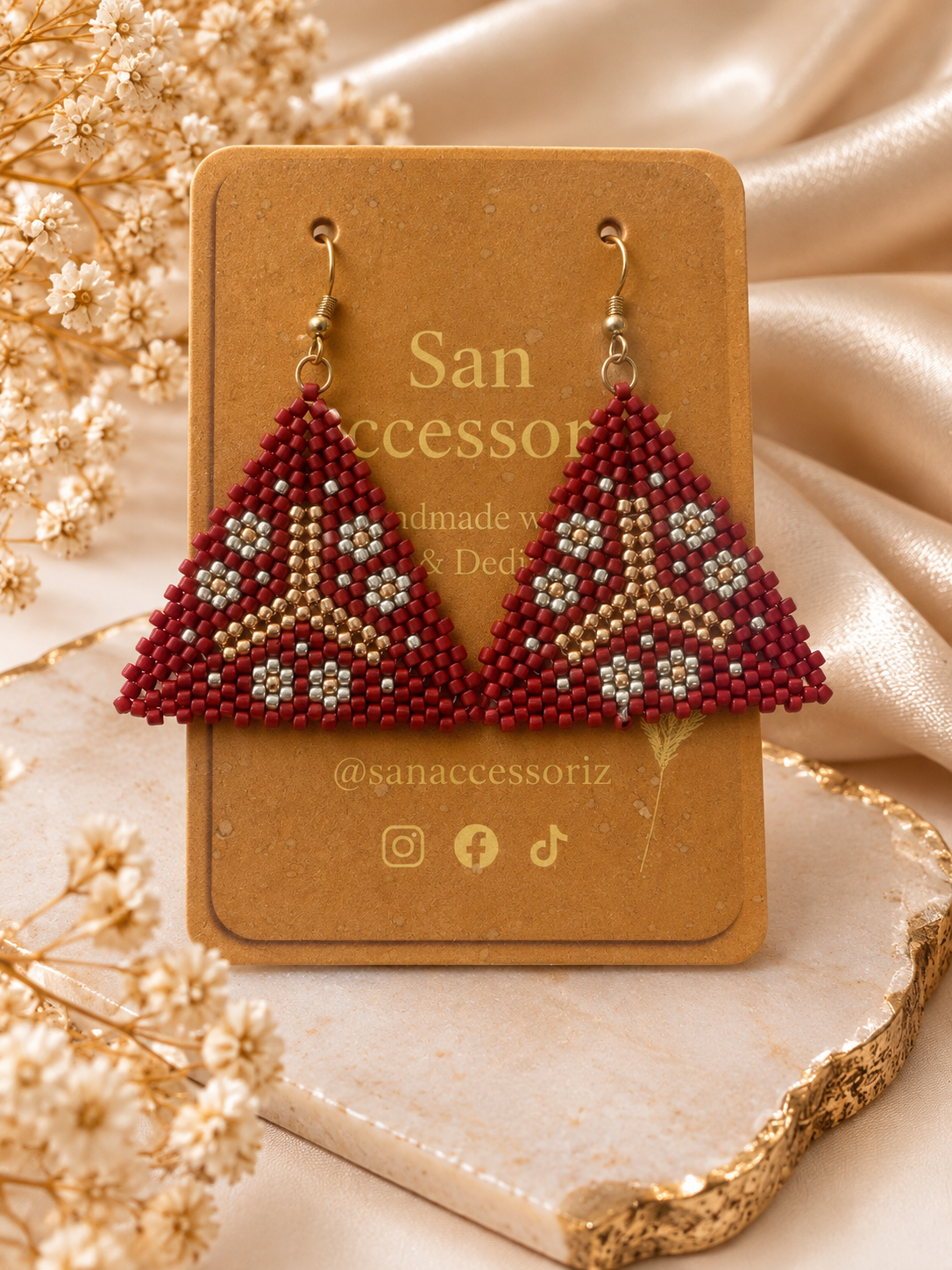 Ruby Mosaic Earrings